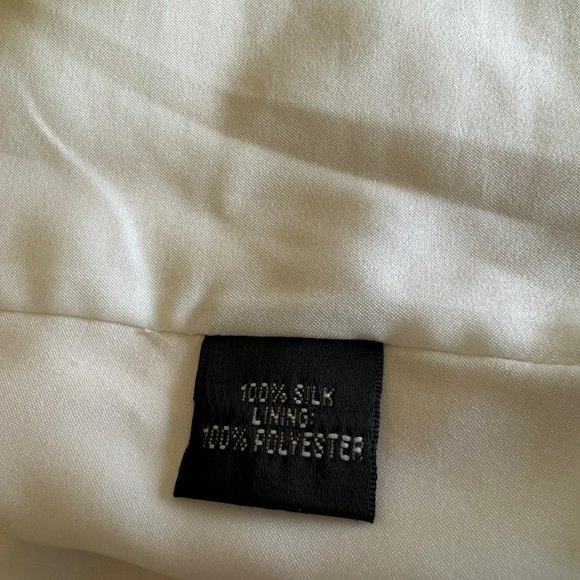 Linda Allard for Ellen Tracy Vintage Bone Silk Crepe Tank Blouse, SZ 10 - Picture 9 of 9